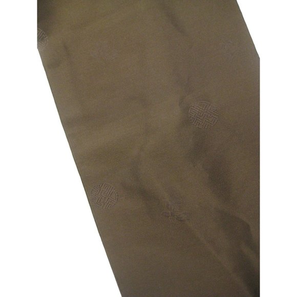 Circular Asian Symbol  Character Brown Scarf Rectangle Vintage  58 in Polyester - Picture 6 of 6